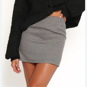 H&M Black and White Pencil Mini Skirt for Work